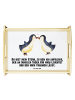Mr. & Mrs. Panda Deko Tablett Pinguin Liebe mit Spruch in Weiß