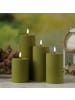 Deluxe Homeart LED Kerze MIA für Innen/Außen flackernd H: 20cm D: 7,5cm in grün