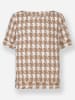 Heine Kurzarm-Bluse in ecru-camel Pepita