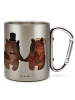 Mr. & Mrs. Panda Kaffeetasse Bär Heirat ohne Spruch in Silber
