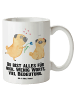 Mr. & Mrs. Panda Pott Mops Verliebt mit Spruch in Weiß