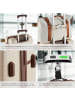tectake Hartschalenkoffer-Set 13-tlg. ABS-Kunststoff, inkl. Kofferwaage