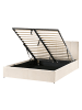 Beliani Doppelbett DREUX in Beige/Schwarz - (W) 151 x (H) 90 x (L) 214 cm