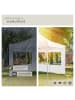 tectake Aluminium Pavillon Olivia inklusive Spannseilen, Heringen und Tragetasche, weiß