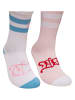 Mister Tee Mister Tee Unisex Trust Wanted Socks 2-Pack in lightrose/white
