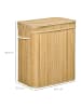 HOMCOM Wäschekorb-54,2L x 35,2B x 59,5H cm-Naturholz