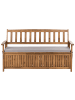 Beliani Gartenbank SOVANA in Braun/Grau - (W) 160 x (H) 91 x (L) 60 cm