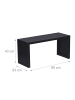 relaxdays Sitzbank in Schwarz - (B)90 x (H)43 x (T)33 cm