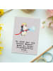 Mr. & Mrs. Panda Postkarte Feuerwehrfrau Herz mit Spruch in Grau Pastell