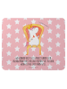 Mr. & Mrs. Panda Mauspad Einhorn Prinzessin mit Spruch in Rot Pastell