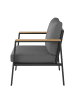 home24 Loungesessel Aviel in Anthrazit / Braun