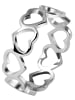 Adeliás Damen Ring Herz aus 925 Silber in silber