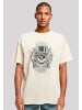 F4NT4STIC Oversize T-Shirt Guns 'N' Roses Skull and Pistols in sand