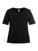 sheego T-Shirt in schwarz