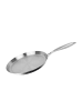 Cheffinger Edelstahl Crêpe Pfanne ø28 cm - Induktionsgeeignet & Antihaft in Silber