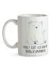 Mr. & Mrs. Panda Kaffeetasse Eisbär Faul mit Spruch in Weiß