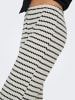 ONLY STRIPE WIDE LEG PANT JRS in Cloud Dancer/Black