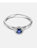 Diamant L'éternel Ring aus 375 Weißgold mit Saphir