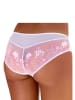 LASCANA Tanga in weiß-rosa
