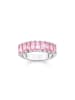 Thomas Sabo Ring Pinke Steine Pavé in silber, pink