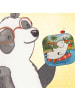 Mr. & Mrs. Panda Tischschoner Einhorn Blümchentail Design ohne Spruch in Weiß