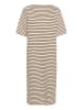 Soaked in Luxury Jerseykleid SLIngina Lockere Passform in White and Cappucino Stripe