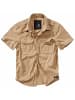 Brandit Hemd "Vintage Shirt Short Sleeve" in Beige