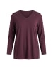 Langarmshirt in burgunder