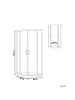 Beliani Duschkabine JUKATAN in Transparent/Gold - (W) 80 x (H) 185 x (L) 80 cm