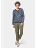 GOLDNER Trageangenehmes Shirt mit individuellem Druck in taubenblau / gemustert