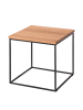 home24 home24 Beistelltisch (1er Set) - Eiche - Massivholz Eiche & Metall - 40.0 x 40.0 x 40.0 cm in Eiche