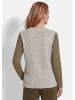 GOLDNER Zopfpullover in Bouclé-Optik in khaki / gemustert