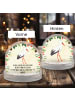 Mr. & Mrs. Panda Weihnachts Schneekugel Storch mit Spruch in Naturpapier