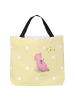 Mr. & Mrs. Panda Tote Bag Schwein Glück ohne Spruch in Gelb Pastell