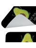 Mr. & Mrs. Panda Badteppich Avocado Glücklich mit Spruch in Schwarz