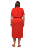 Ulla Popken Midikleid in dunkelorange