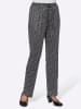 WITT WEIDEN Jersey-Hose in schwarz-millefleurs
