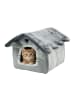 relaxdays Katzenhöhle "Haus" in Grau - (B)45 x (H)38 x (T)50 cm