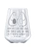 Mr. & Mrs. Panda Rotweinglas Avocado Pärchen mit Spruch in Transparent