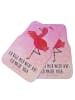 Mr. & Mrs. Panda Automatte Flamingo Yoga mit Spruch in Aquarell Pink