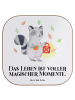 Mr. & Mrs. Panda Glasuntersetzer Waschbär Laterne mit Spruch in Weiß
