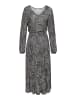 LASCANA Maxikleid in schwarz-creme-grau bedruckt