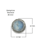 mantraroma 925er Silber - Ohrstecker (L) 12 x (B) 12 mm mit Mondstein