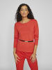 Vila Strickpullover in Aurora Red