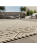 KADIMA DESIGN Teppich Outdoor Flachgewebe Berber-Muster Polypropylen Terrasse in Beige