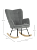 HOMCOM Schaukelstuhl in Grau 71L x 98B x 101H cm