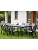 Beliani Esstisch TOFANE in Grau/Schwarz - (W) 90 x (H) 77 x (L) 198 cm
