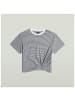 G-Star Raw T-Shirt in white-petrol stripe