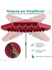 COSTWAY Sonnenschirm 300 cm knickbar in Rot