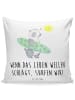 Mr. & Mrs. Panda Sofa Kissen Sommer Wellen Surf mit Spruch in Weiß